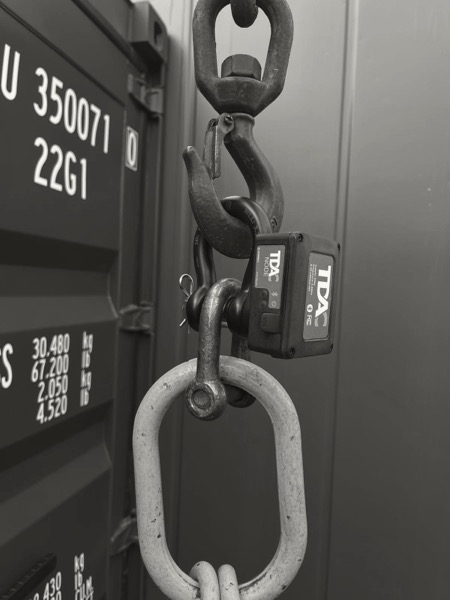 TDAC Node on industrial shackle and chain
